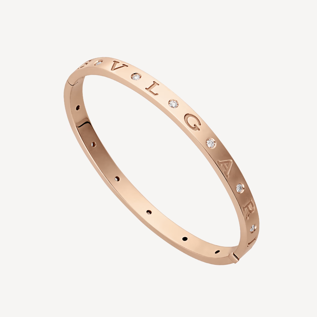 [TENDENCIAS] PULSERA ZERO 1 DE ORO ROSA CON 12 DIAMANTES