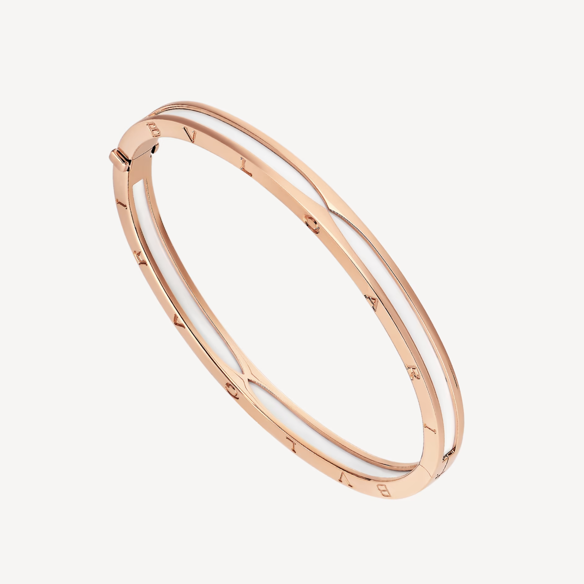 [TENDENCIAS] PULSERA ZERO 1 DE ORO ROSA CON CERÁMICA BLANCA