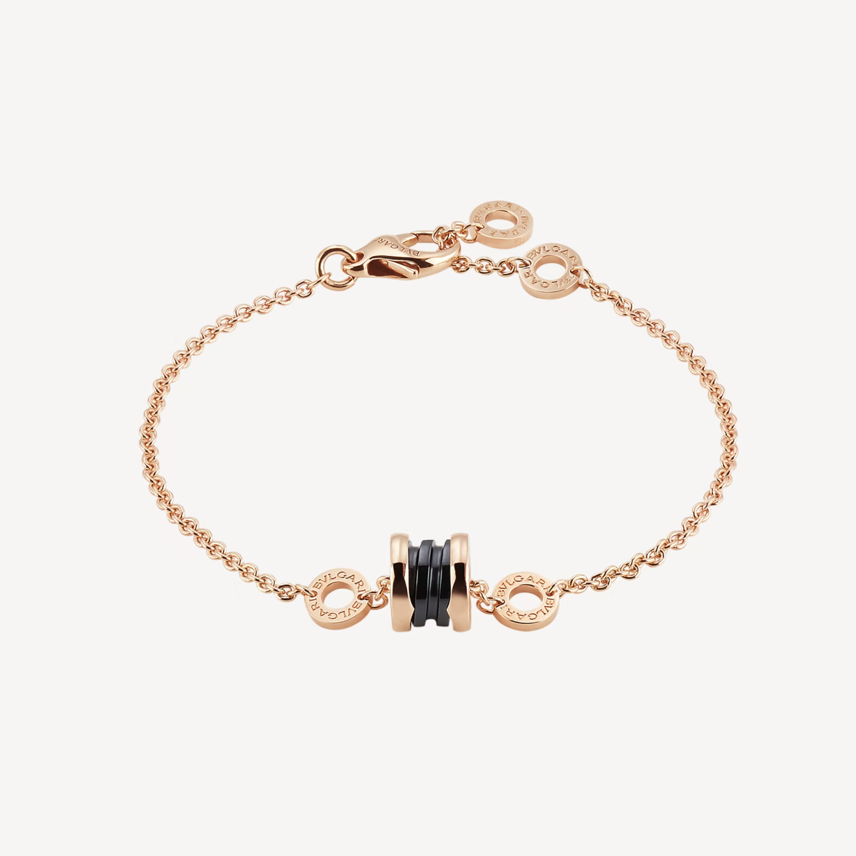 [TENDENCIAS] PULSERA ZERO 1 SOFT DE ORO ROSA Y CERÁMICA NEGRA