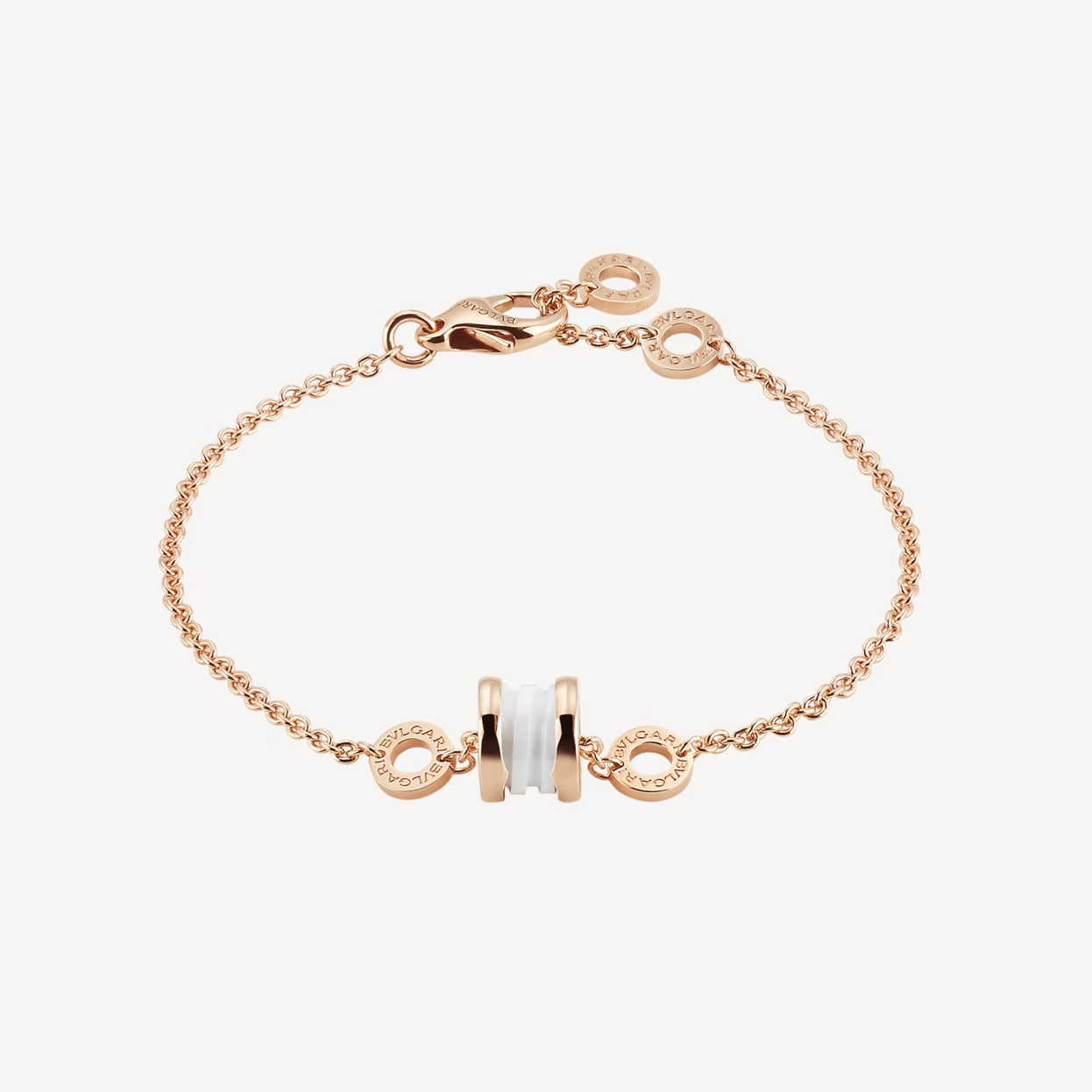 [TENDENCIAS] PULSERA ZERO 1 SOFT DE ORO ROSA Y CERÁMICA BLANCA