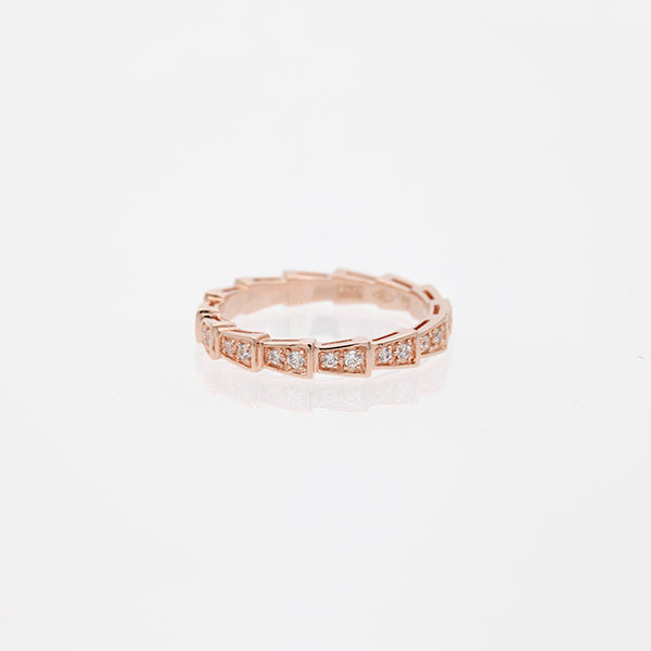 [TENDANCES]BAGUE SERPENTI OR ROSE PAVÉE DIAMANTS 3MM