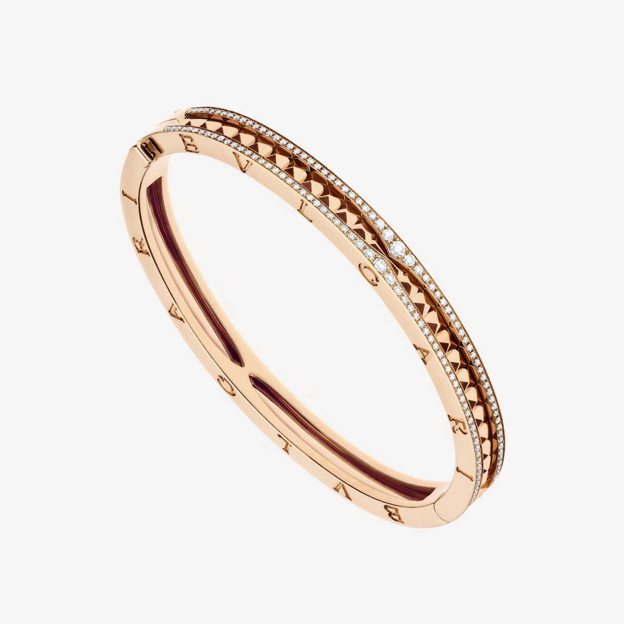 [TENDENCIAS] PULSERA DE ORO ROSA CON DIAMANTES PAVÉ Y ESPIRAL CERO 1