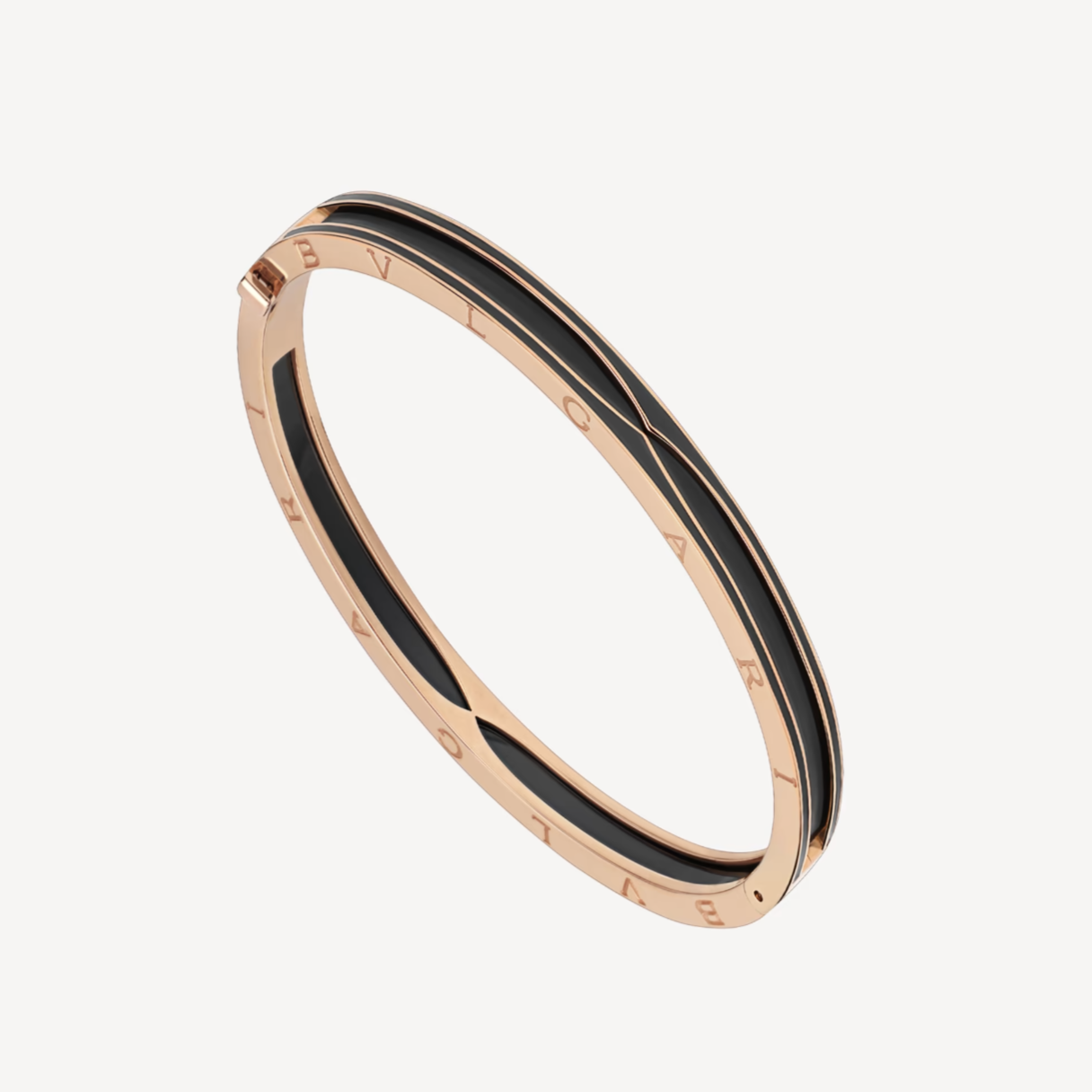 [TENDENCIAS] PULSERA ZERO 1 DE ORO ROSA CON CERÁMICA NEGRA MATE