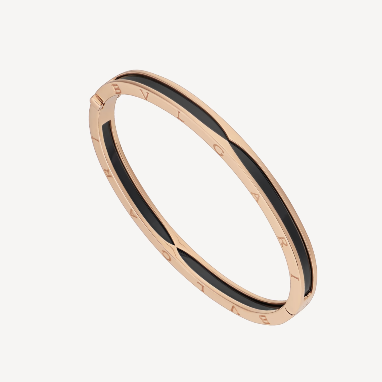 [TENDENCIAS] PULSERA ZERO 1 DE ORO ROSA CON CERÁMICA NEGRA