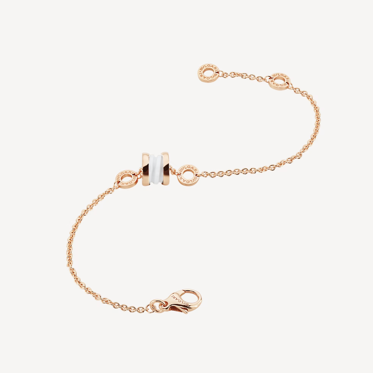 [TENDENCIAS] PULSERA ZERO 1 SOFT DE ORO ROSA Y CERÁMICA BLANCA