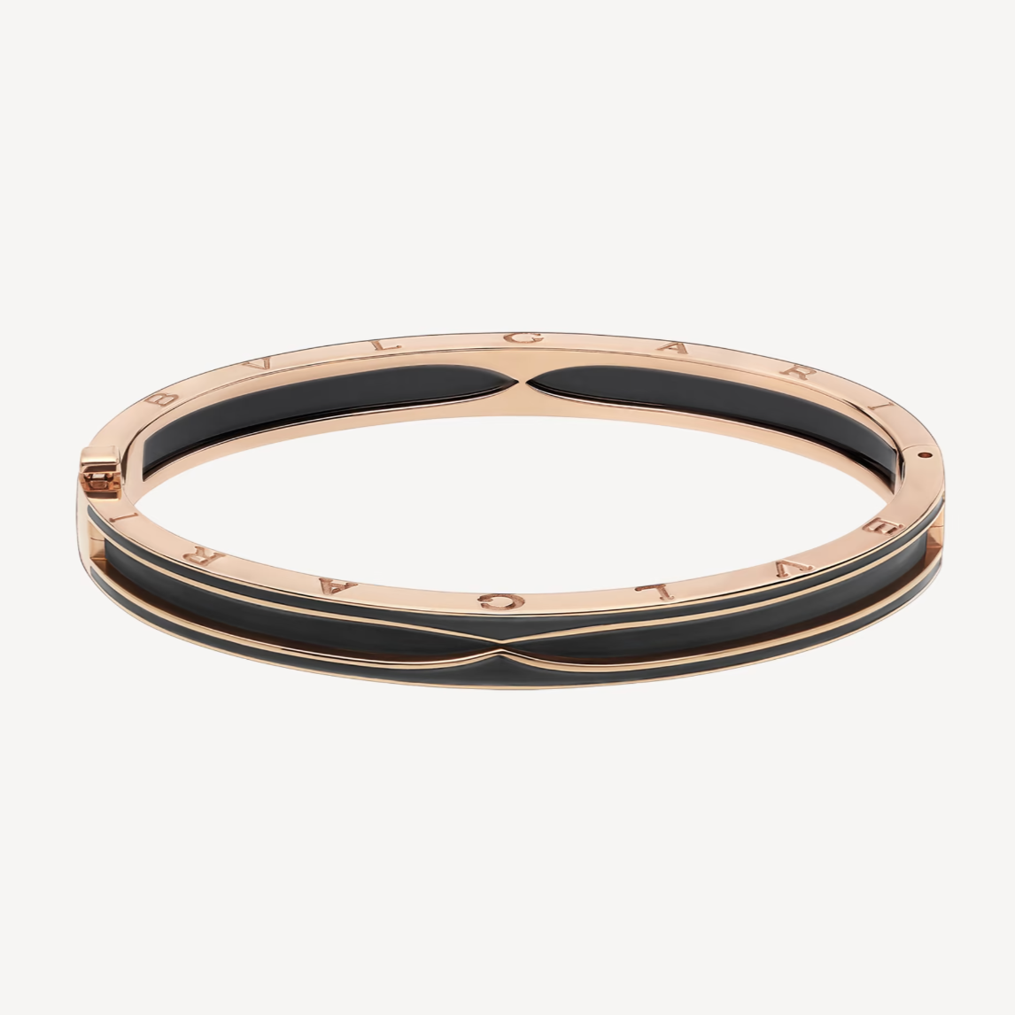 [TENDENCIAS] PULSERA ZERO 1 DE ORO ROSA CON CERÁMICA NEGRA MATE