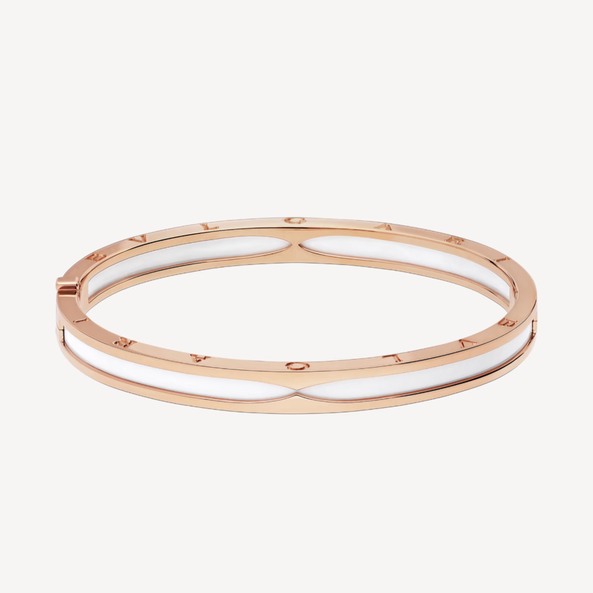 [TENDENCIAS] PULSERA ZERO 1 DE ORO ROSA CON CERÁMICA BLANCA