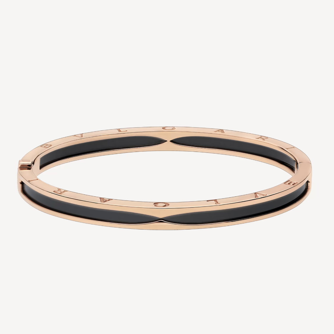 [TENDENCIAS] PULSERA ZERO 1 DE ORO ROSA CON CERÁMICA NEGRA