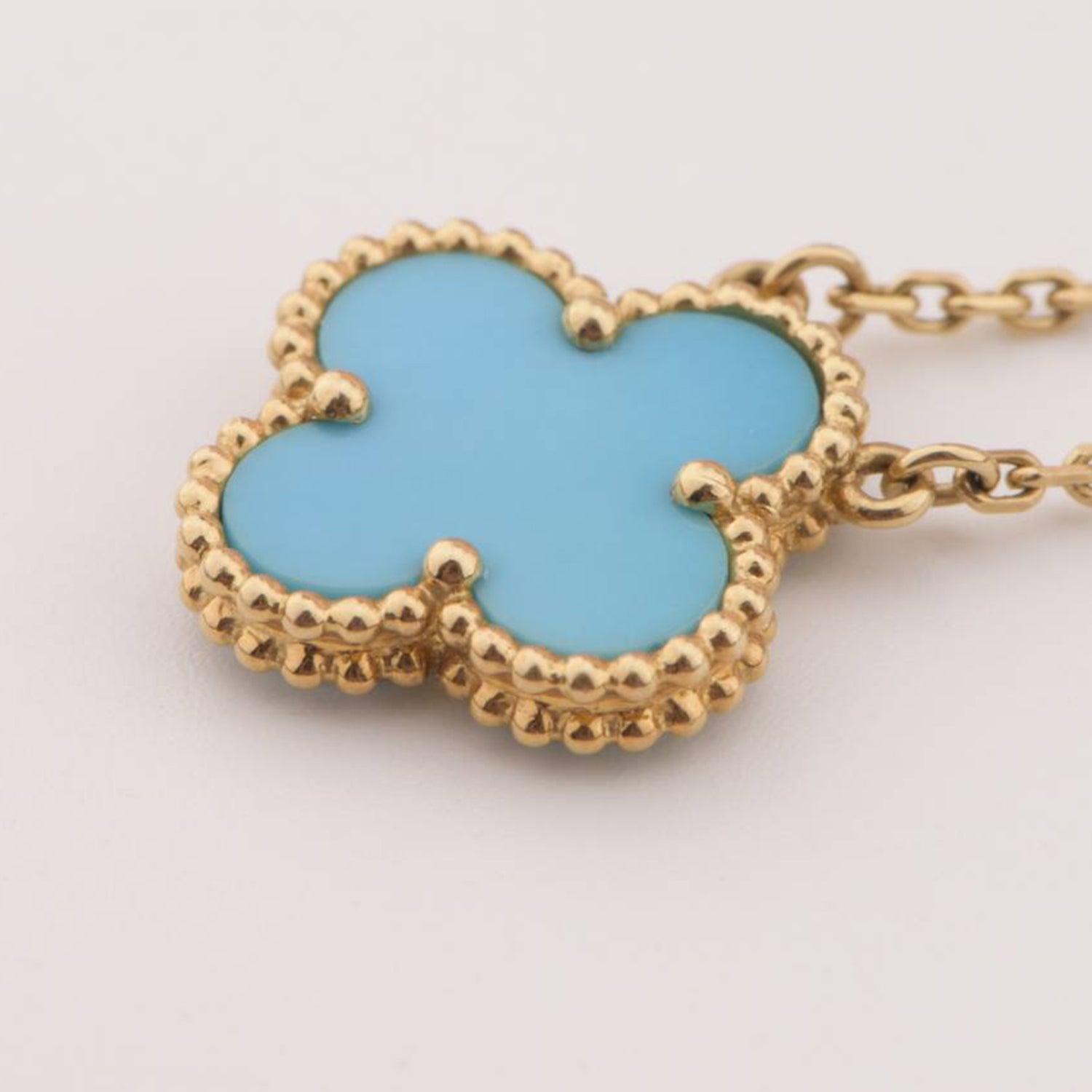 [TRENDS]CLOVER 15MM VINTAGE TURQUOISE NECKLACE