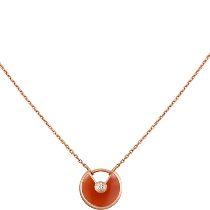 [TRENDS]AMULETTE GOLD CARNELIAN ONYX NECKLACE