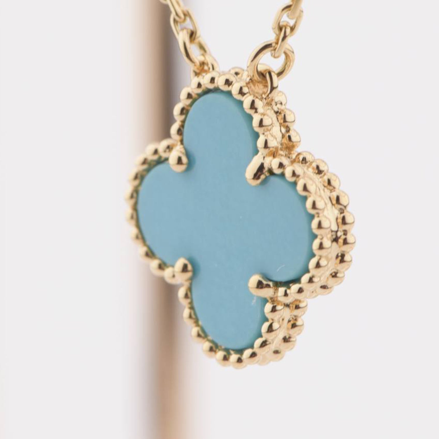 [TENDANCES] COLLIER CLOVER 15MM TURQUOISE VINTAGE