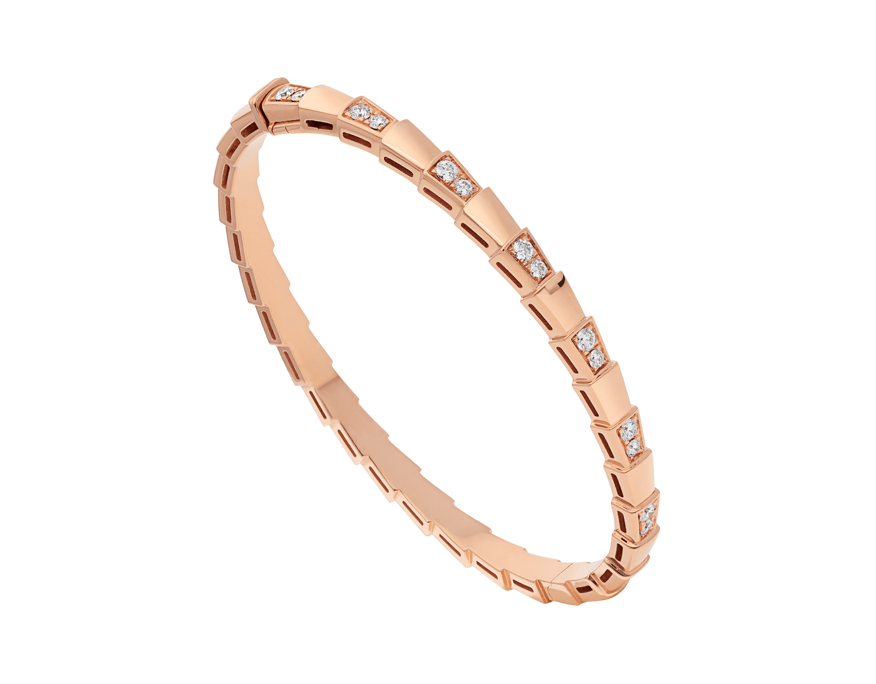 [TENDENCIAS]PULSERA PEQUEÑA SERPENTI ORO ROSA DIAMANTES