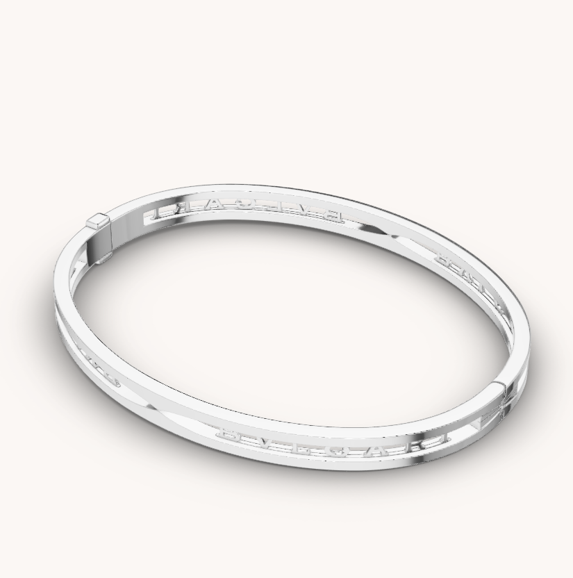 [TRENDS]ZERO 1 SPIRAL LOGO SILVER BRACELET