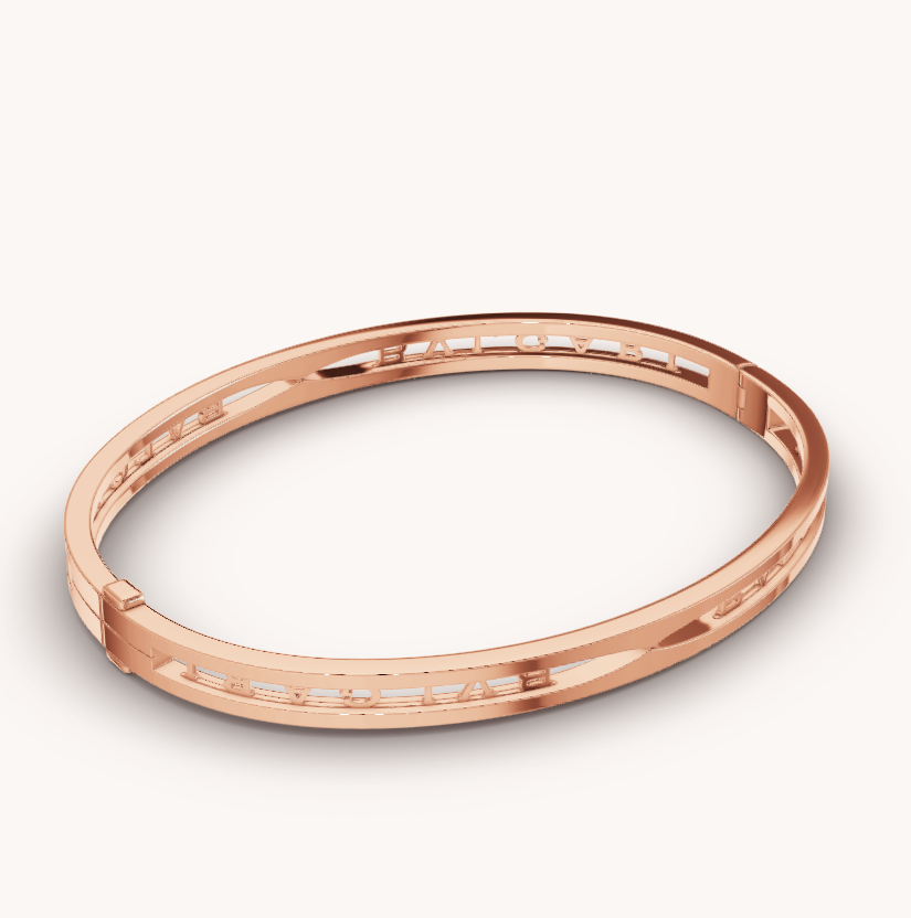 [TRENDS]ZERO 1 SPIRAL LOGO PINK GOLD BRACELET