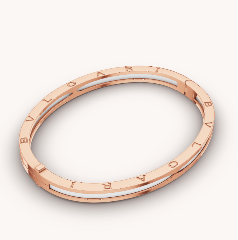 [TENDANCES]BRACELET ZERO 1 EN OR ROSE AVEC CÉRAMIQUE BLANCHE