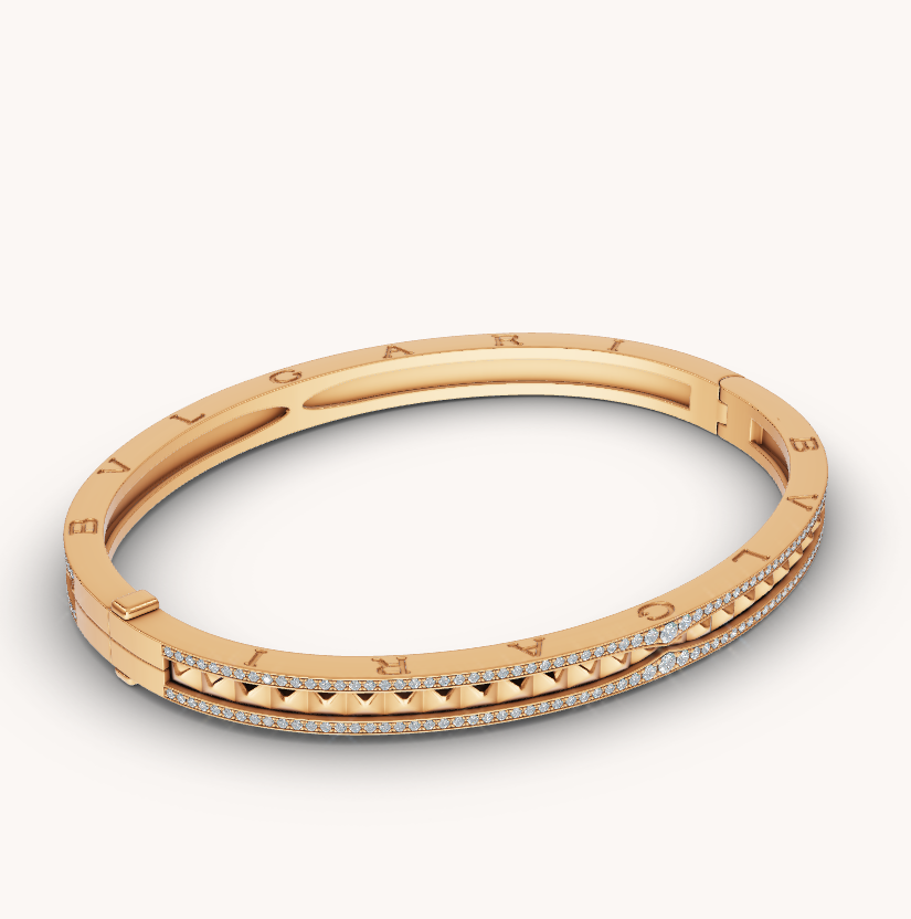 [TENDANCES]BRACELET ZÉRO 1 SPIRALE ET PAVÉ DIAMANTS EN OR