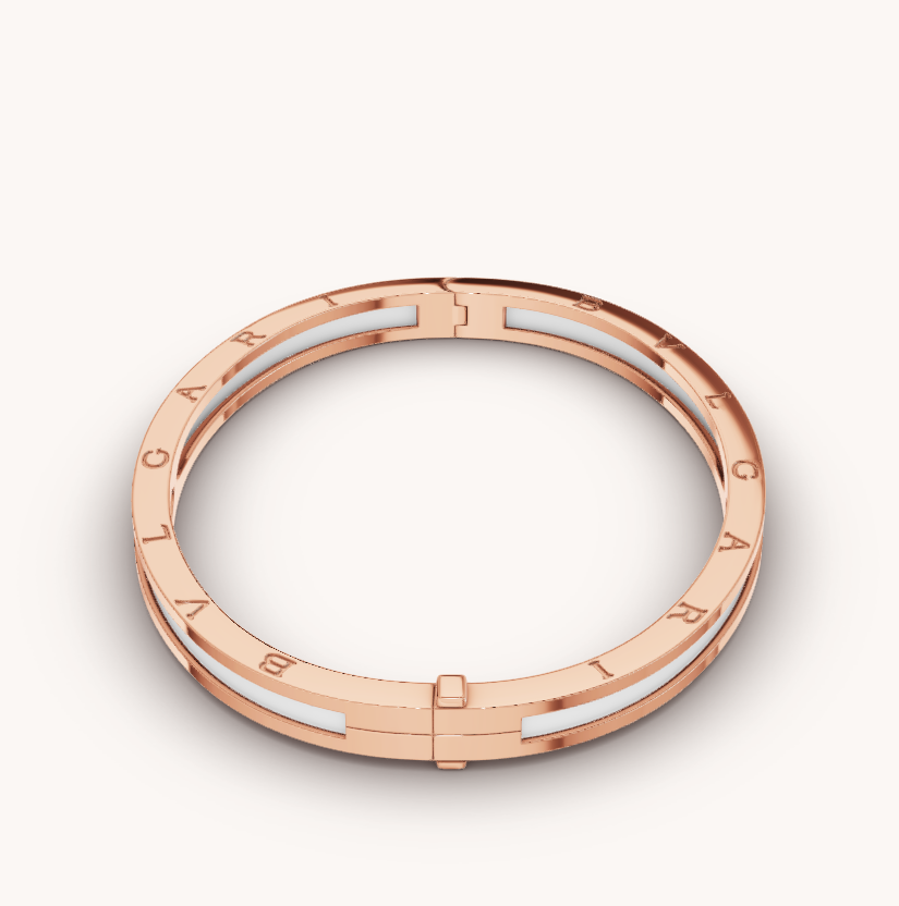 [TENDANCES]BRACELET ZERO 1 EN OR ROSE AVEC CÉRAMIQUE BLANCHE