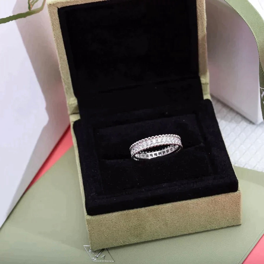 [TENDANCES]BAGUE ARGENT PERLEE DIAMANT