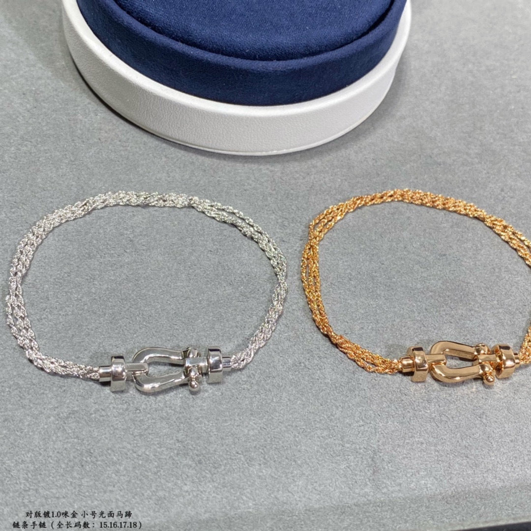 [TENDENCIAS] PULSERA DE CUERDA CON CADENA DE DIAMANTE Y HERRADURA PEQUEÑA FORCE