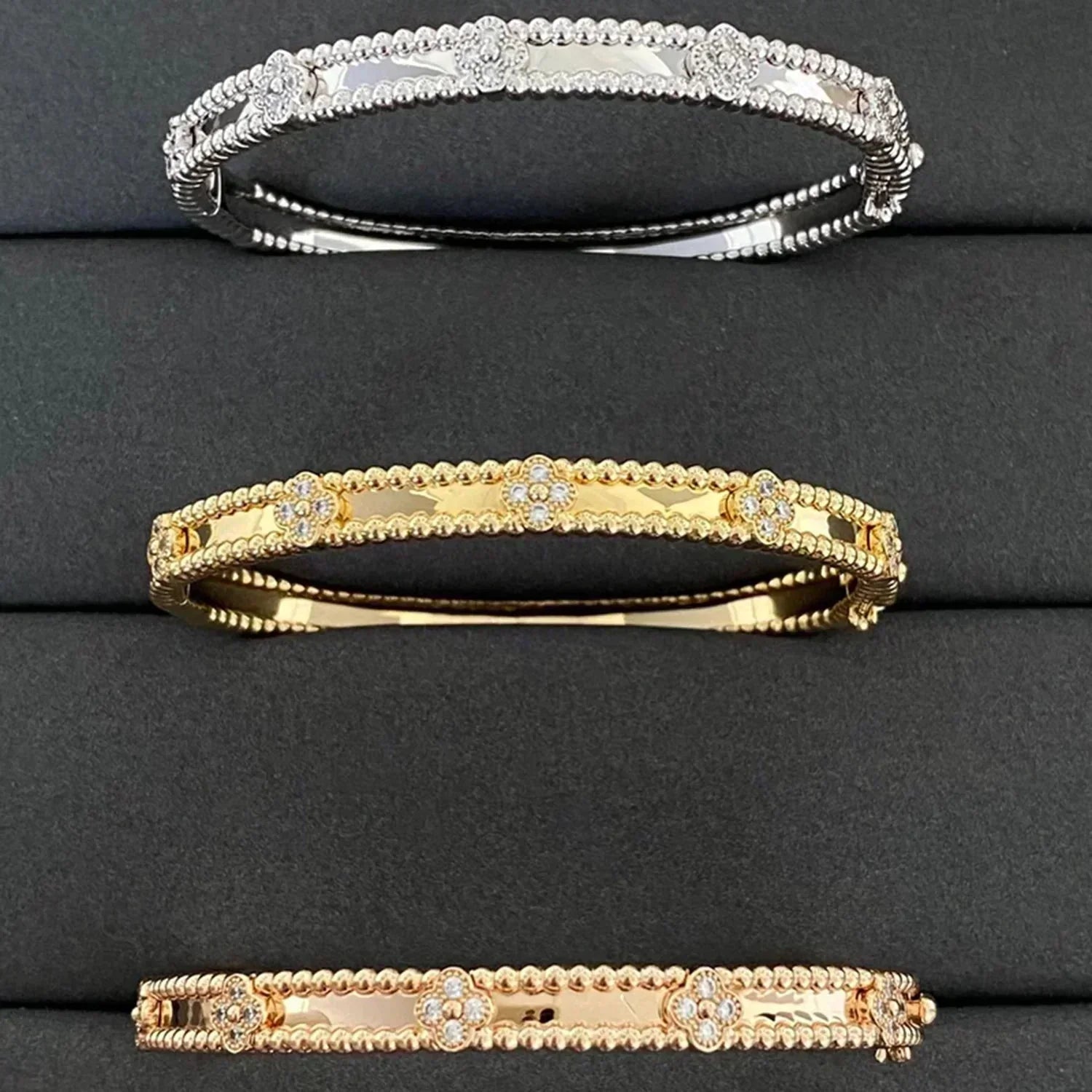 [TRENDS]CLOVER BRACELET 4MM DIAMONDS