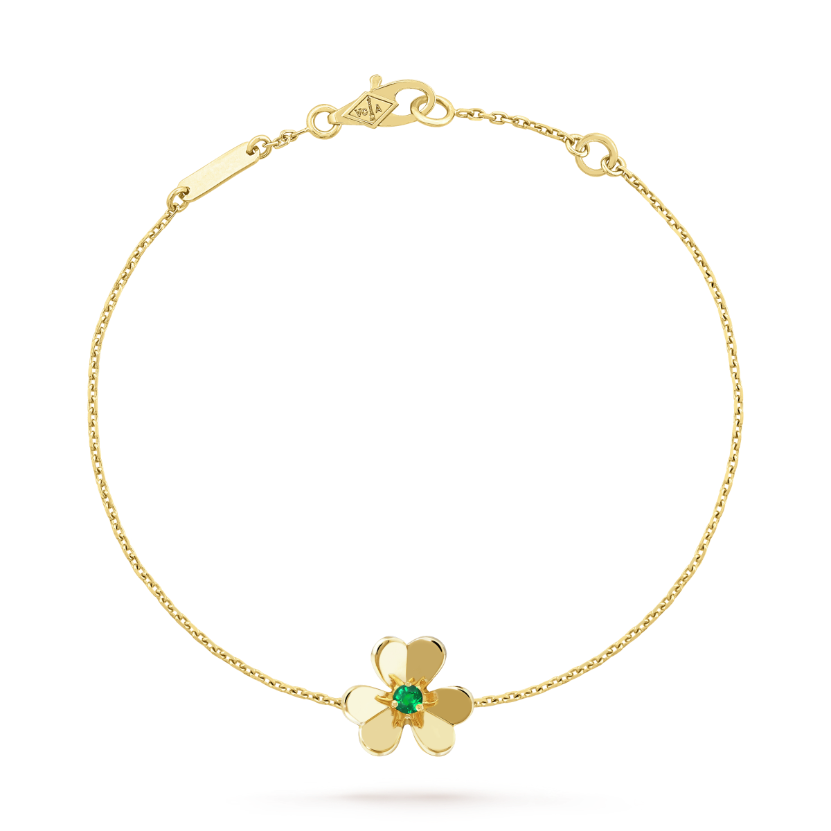 [TENDENCIAS]PULSERA FRIVOLE FLOR ORO MALAQUITA ROSA