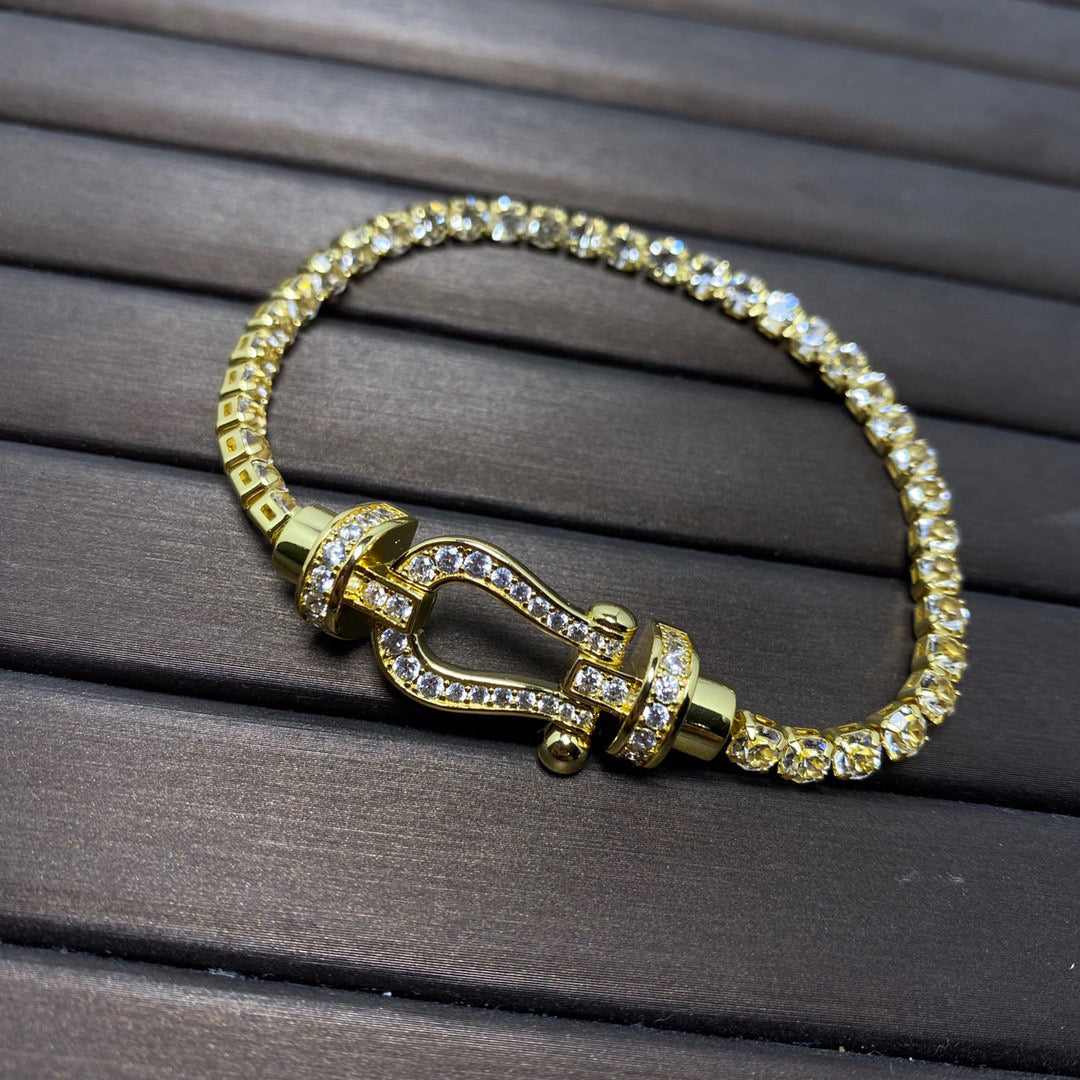 [TRENDS]FORCE  HORSESHOE  DIAMOND TENNIS BRACELET