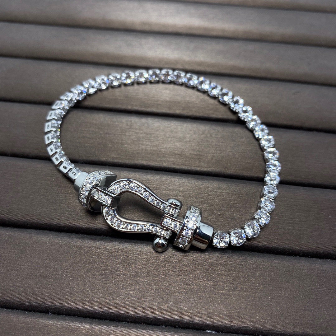 [TENDENCIAS] PULSERA DE TENIS FORCE LARGE HORSESHOE FULL DIAMOND 