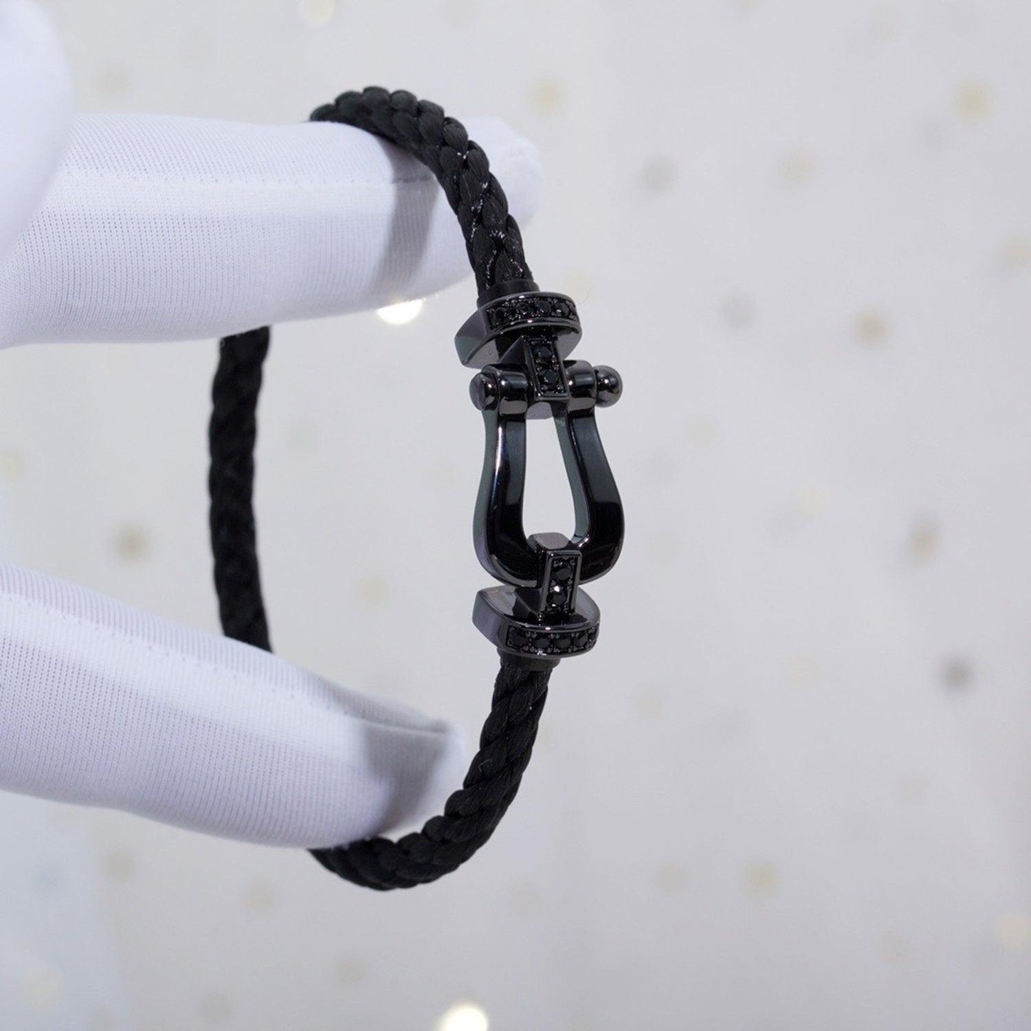 [TRENDS]FORCE LARGE SERIES HORSESHOE BLACK SAMURAI BRACELET