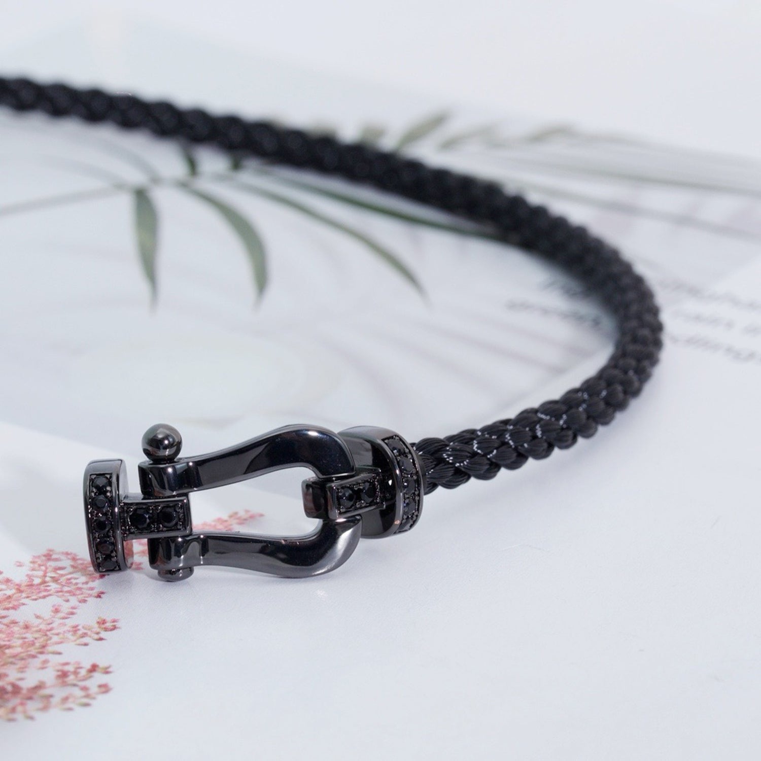 [TENDENCIAS] PULSERA SAMURAI NEGRA FORCE SERIE GRANDE CON HERRADURA