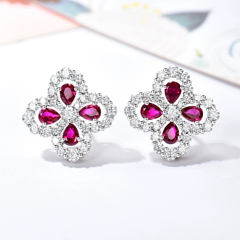 [TENDENCIAS]PENDIENTES DE ARO CON MOTIVO COMPLETO DE DIAMANTE 16MM PLATA