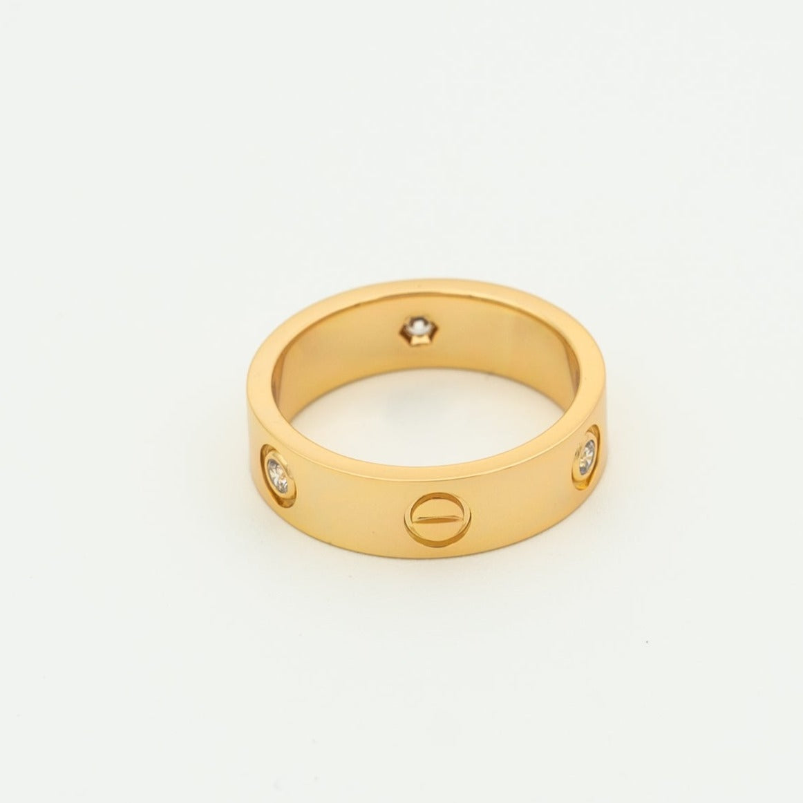 [TRENDS]LOVE RING 5.5MM 3 DIAMONDS PINK GOLD