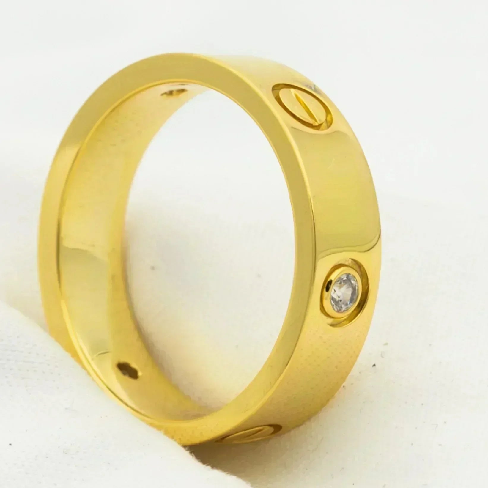 [TRENDS]LOVE RING 5.5MM 3 DIAMONDS GOLD