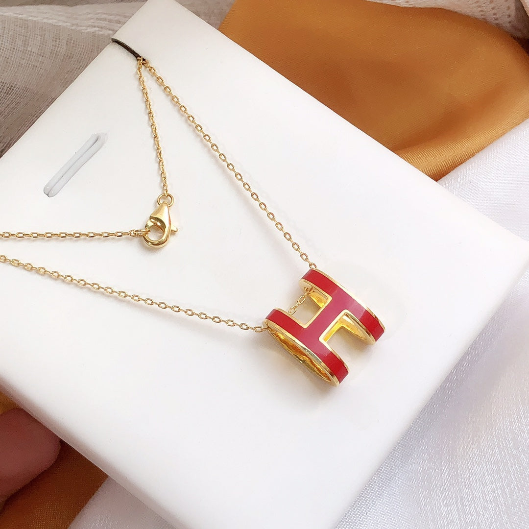 [TENDENCIAS]COLLAR ORO ESMALTE ROJO HM CLIC