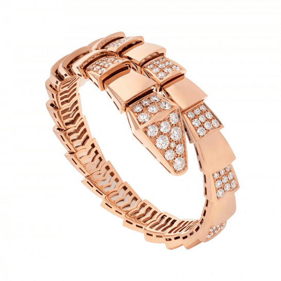 [TENDENCIAS] PULSERA ANCHA SERPENTI ORO ROSA DIAMANTE