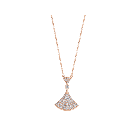 [TRENDS]DREAM NECKLACE PINK GOLD FULL DIAMOND