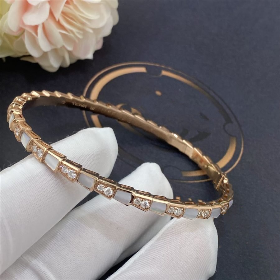 [TENDANCES]BRACELET SERPENTI OR ROSE NACRE DIAMANT 