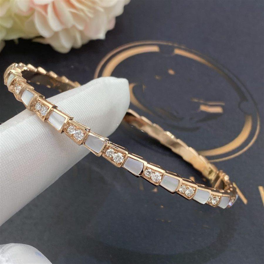 [TENDANCES]BRACELET SERPENTI OR ROSE NACRE DIAMANT 