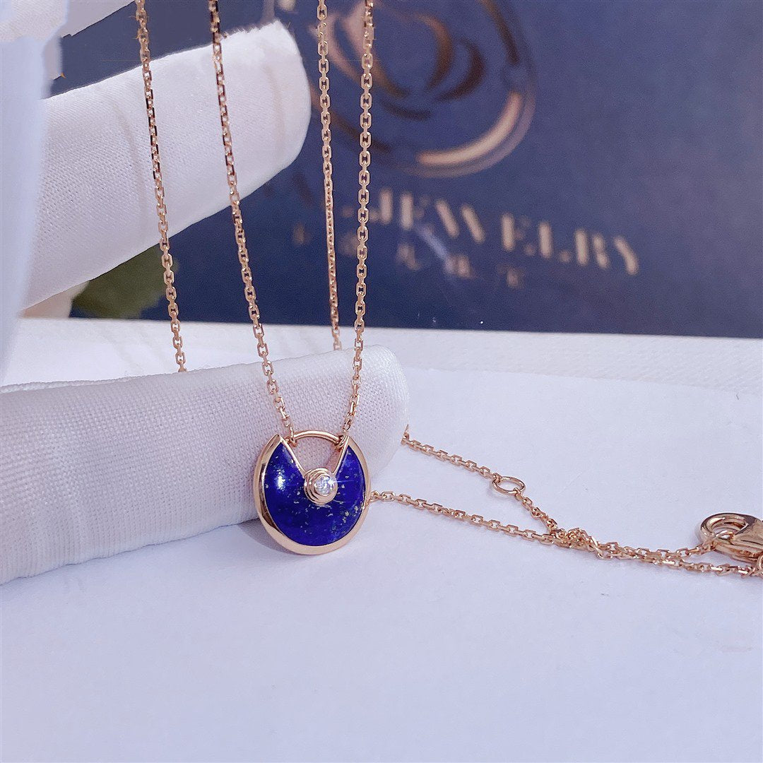 [TRENDS]AMULETTE ROSE GOLD AGATE NECKLACE