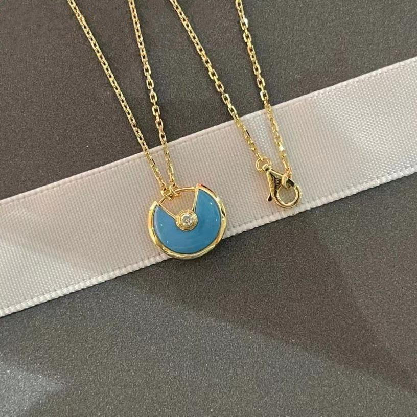 [TRENDS]AMULETTE GOLD TURQUOISE NECKLACE