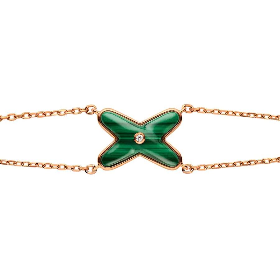 [TENDENCIAS]PULSERA JUEGO MALAQUITA ORO ROSA 1 DIAMANTE