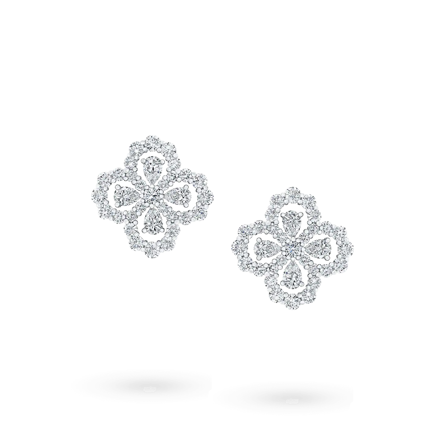 [TRENDS]LOOP EARRINGS FULL MOTIF DIAMOND 16MM SILVE