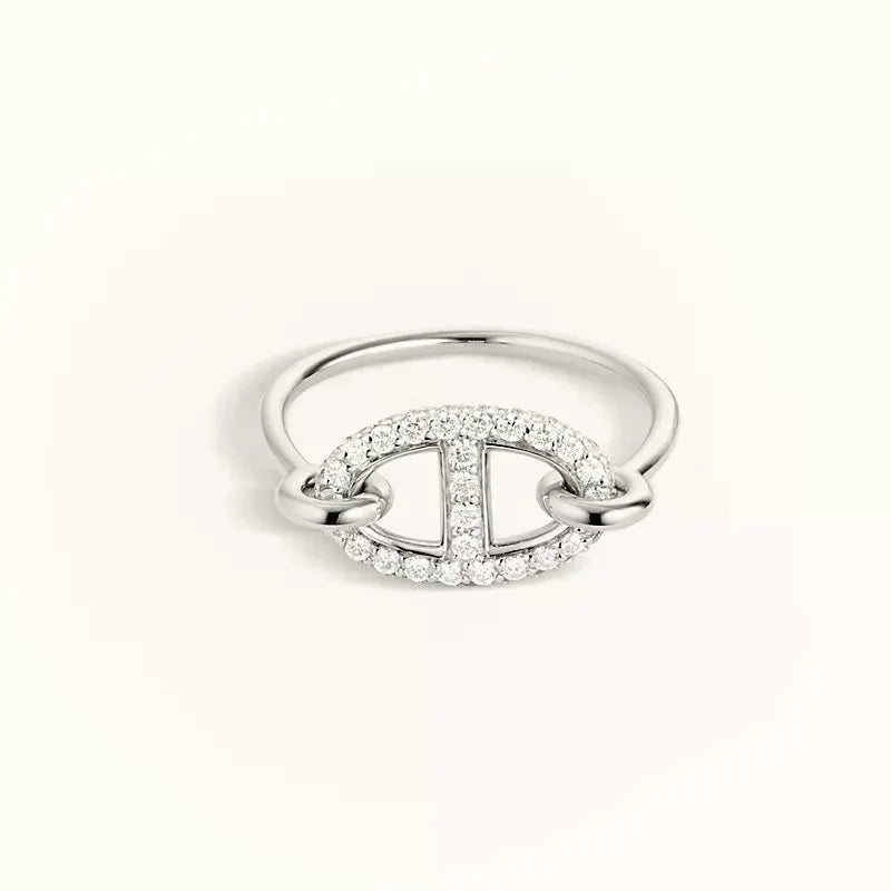 [TENDENCIAS] ANILLO DE PLATA CON DIAMANTES PEQUEÑOS DE RONDA