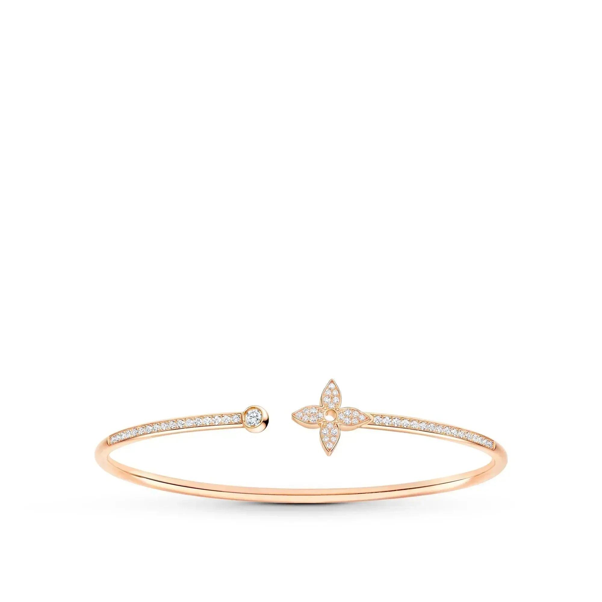 [TENDENCIAS] PULSERA ABIERTA IDYLLE DE ORO ROSA CON PAVÉ DE DIAMANTES