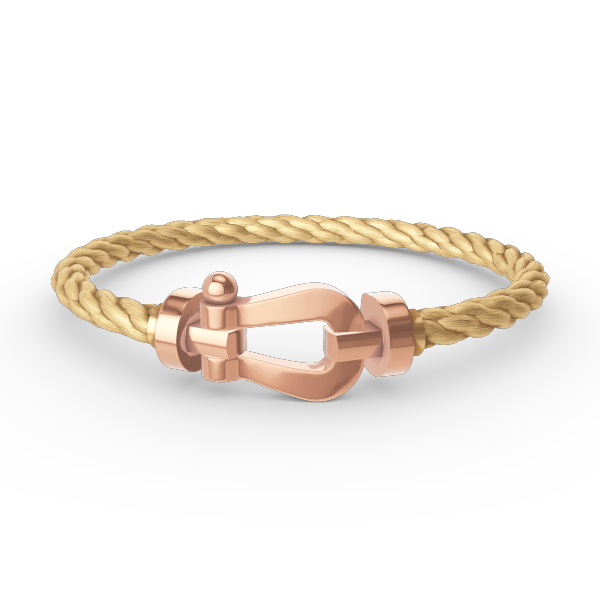 [TENDENCIAS] PULSERA FORCE GRANDE CON HERRADURA Y SIN DIAMANTES EN ORO ROSA