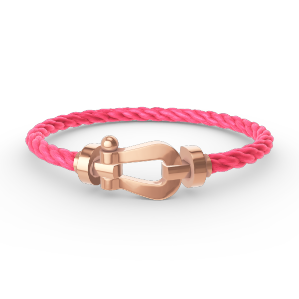 [TENDENCIAS] PULSERA FORCE GRANDE CON HERRADURA Y SIN DIAMANTES EN ORO ROSA