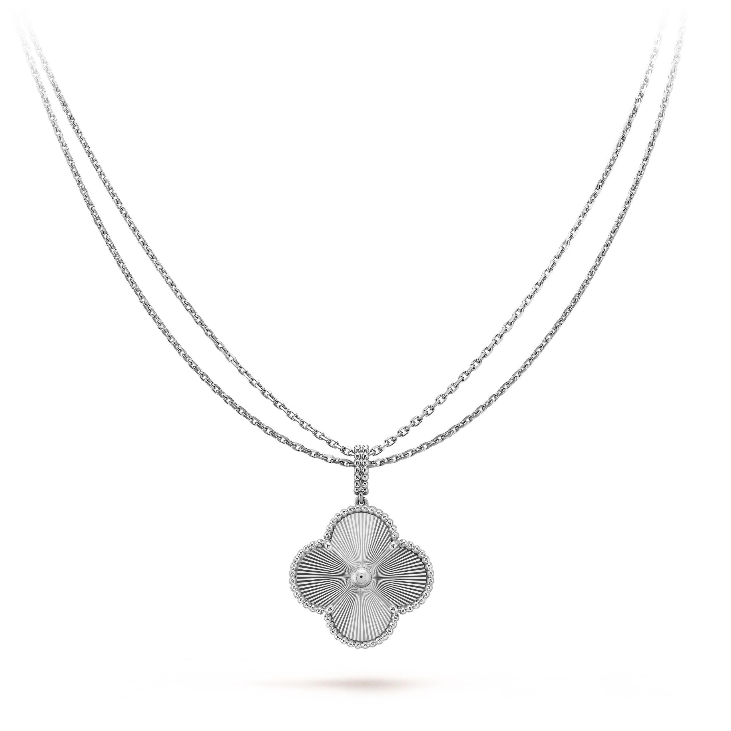 [TENDANCES] COLLIER GROS TRÈFLE ARGENT 25MM CLOVER