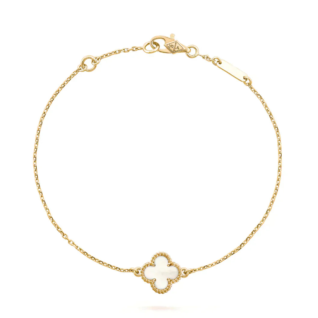 [TRENDS]CLOVER WHITE MOP SINGLE FLOWER BRACELET