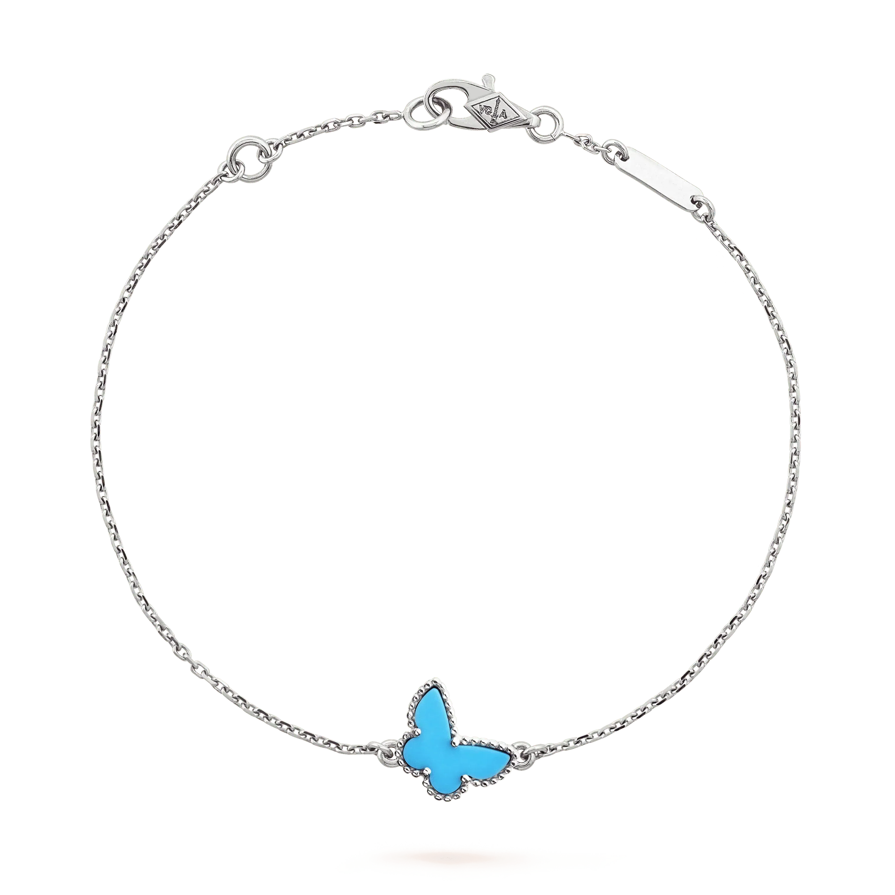 [TENDENCIAS]PULSERA MARIPOSA MARIPOSA TURQUESA PLATA