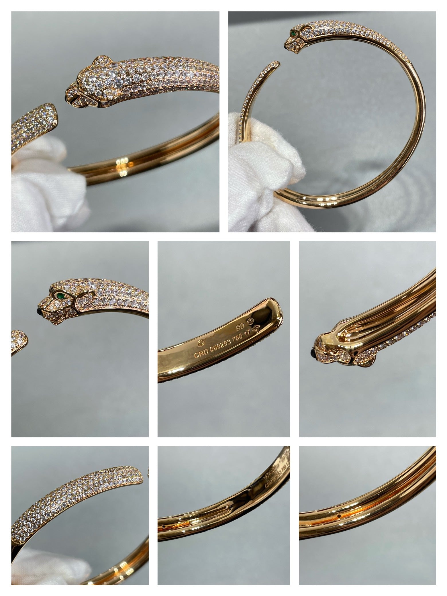 [TENDENCIAS] PULSERA ABIERTA CON DIAMANTES PANTHERE