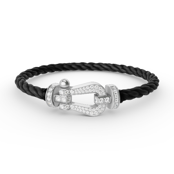 [TRENDS]FORCE LARGE HORSESHOE FULL DIAMOND BRACELET SILVER